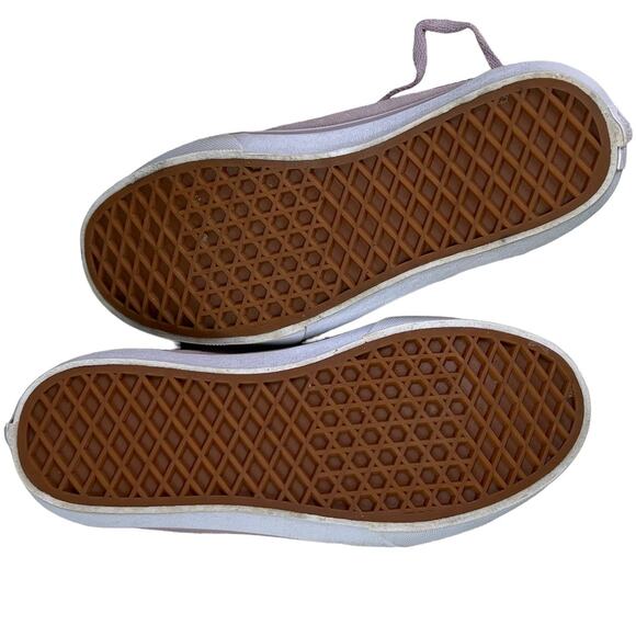 Vans Pink Suede Old Skool Sherpa Lined Sneakers Holographic Stripe US Missy 5.0 - Picture 10 of 12